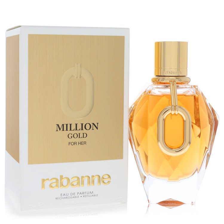 Paco Rabanne Million Gold by Paco Rabanne Eau De Parfum Refillable Spray 3 oz for Women by Avera Group