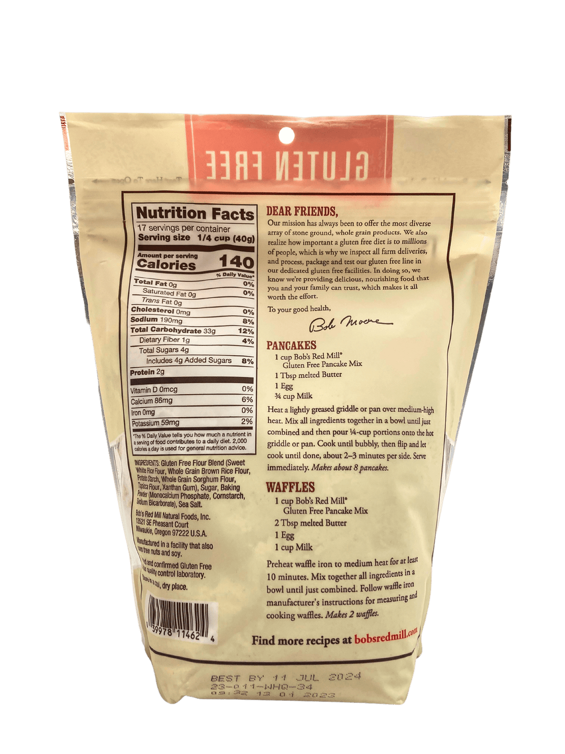 Pancake Mix, Gluten-Free, Bob&