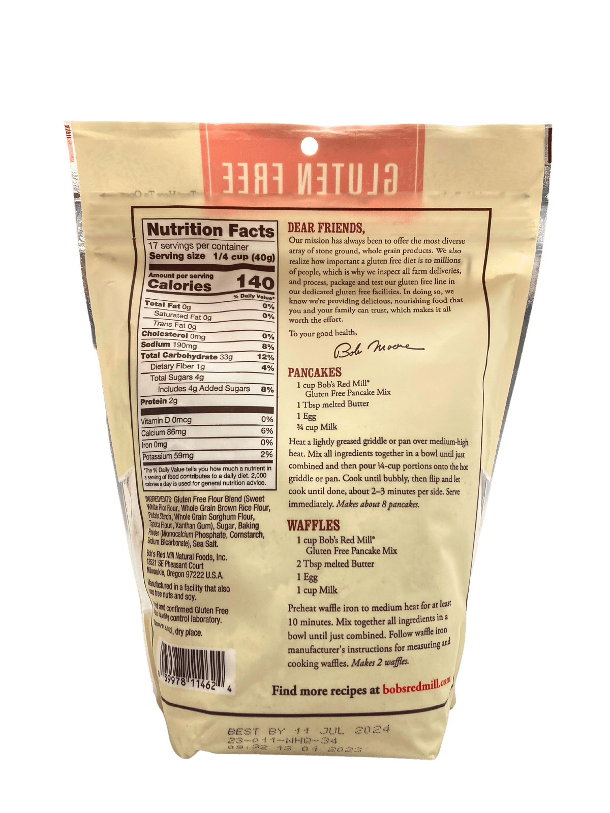 Pancake Mix, Gluten-Free, Bob&