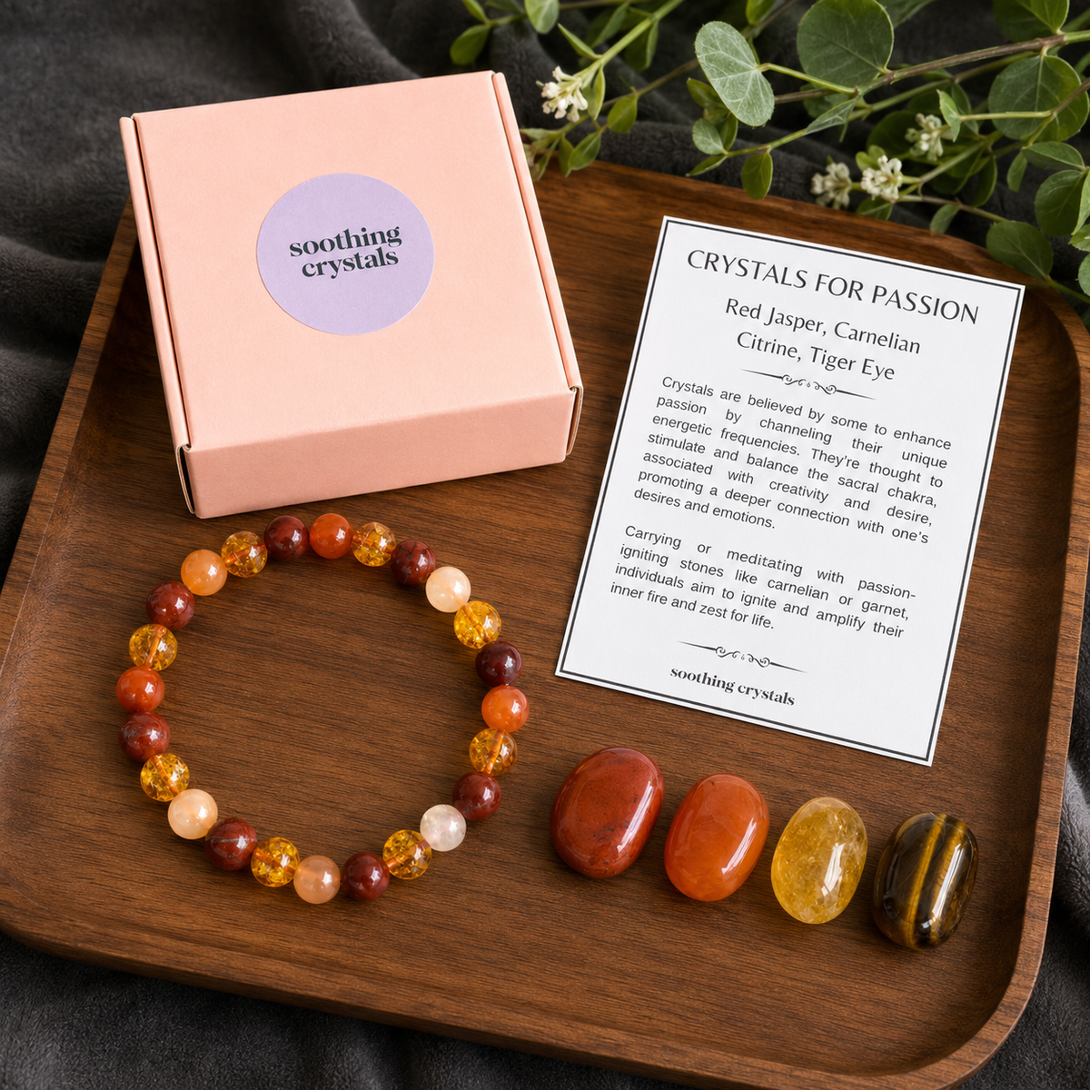 PASSION Crystal Kit, Gemstone Tumble Kit, Passion Crystal Gift Set.