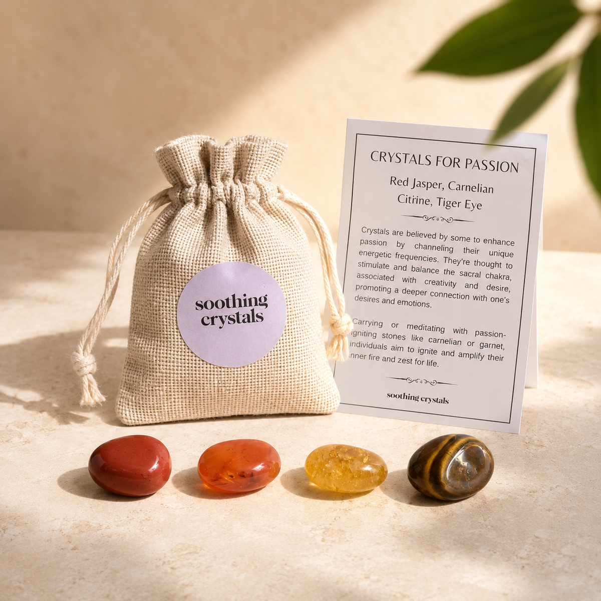 PASSION Crystal Kit, Gemstone Tumble Kit, Passion Crystal Gift Set.