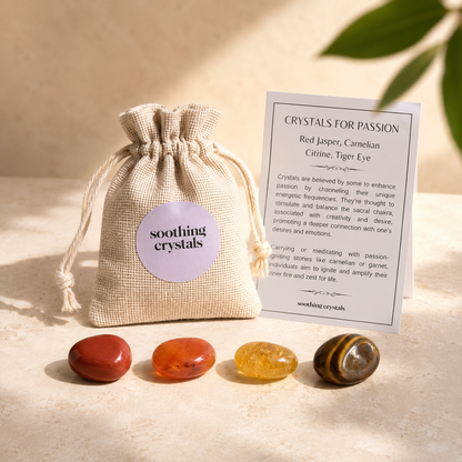 PASSION Crystal Kit, Gemstone Tumble Kit, Passion Crystal Gift Set.