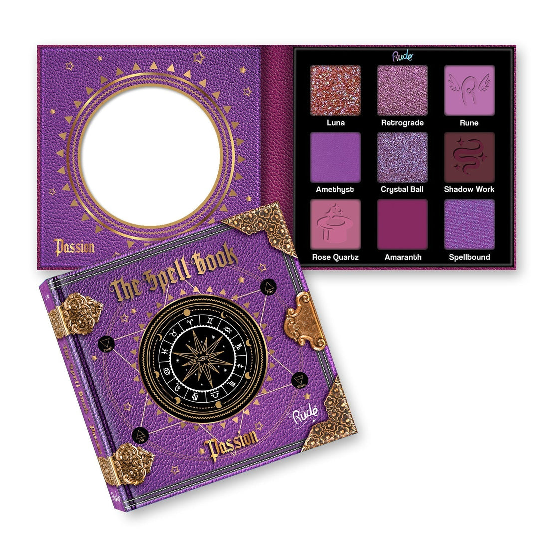 RUDE The Spell Book Smooth and Blendable Eyeshadow Palette - Passion 