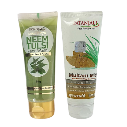 Patanjali Neem Tulsi Face Wash Plus Multani Mitti Face Pack