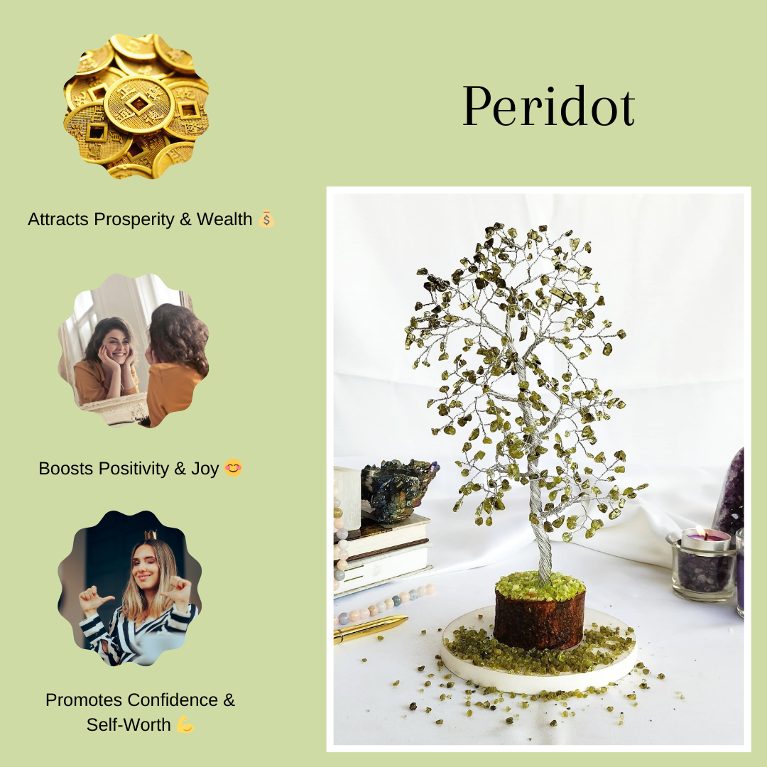 Peridot Gemstone Tree, Crystal Tree Of Life  DestGlow