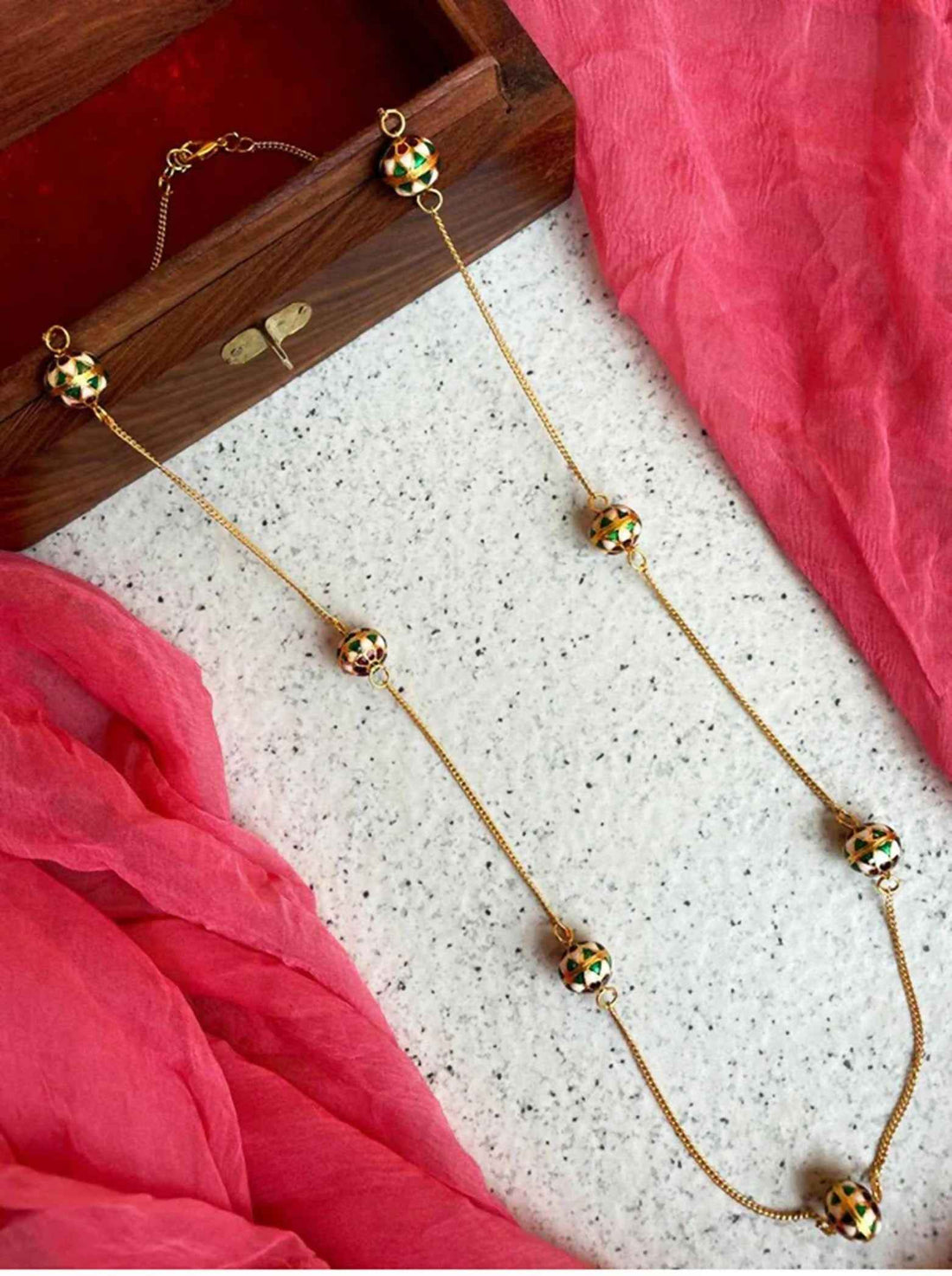 Joban Fashion Meenakari Beads Chain Necklace