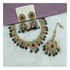 Joban Fashion Maroon-Green Stone Work Necklace Set