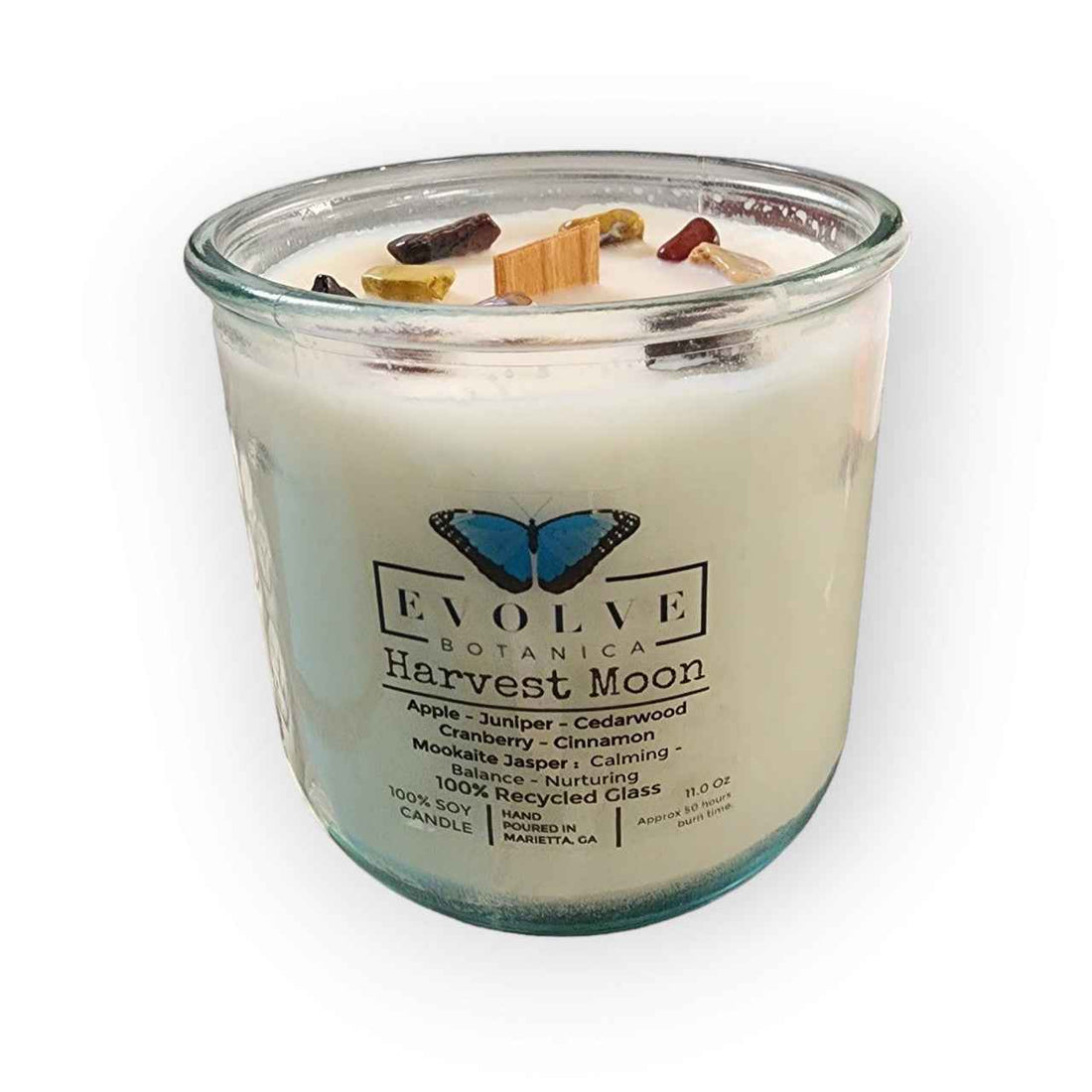 Rocks Candle - Harvest Moon (Wood Wick Mookite Gemstone Soy Candle)