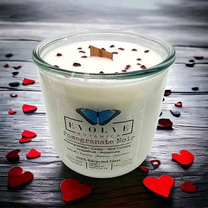 Rocks Candle - Pomegranate Noir (Wood Wick Garnet Gemstone Soy Candle)