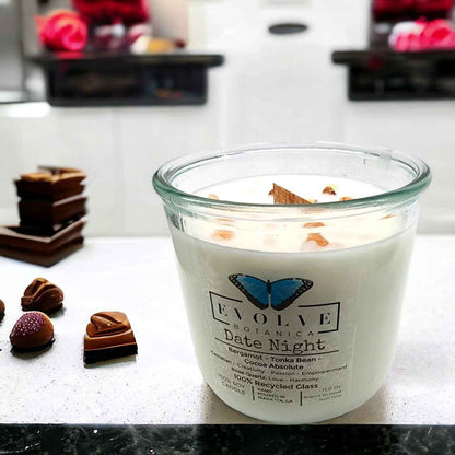 Rocks Candle - Date Night (Wood Wick Rose Quartz &amp; Carnelian Gemstone Soy Candle)