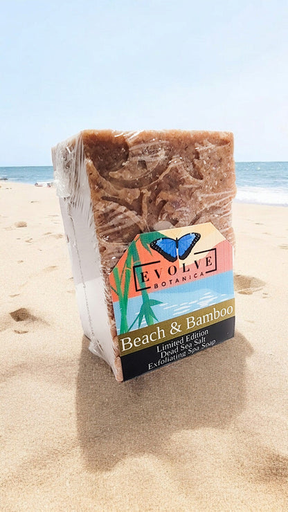 Beach &amp; Bamboo Salt Bar - Exfoliating Sea Salt Body Spa Soap