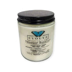 Classic 9oz Jam Jar Crystal Soy Candle - Sweater Weather (Howlite & Labradorite)