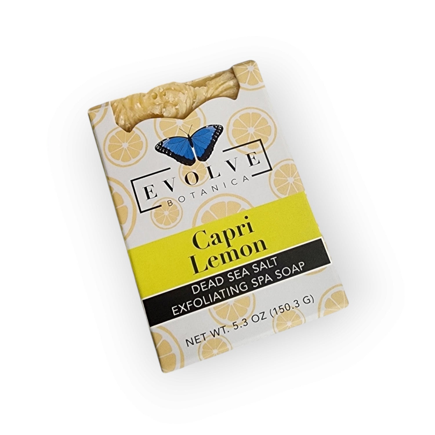 Capri Lemon Salt Bar - Exfoliating Citrus Dead Sea Salt Scrub