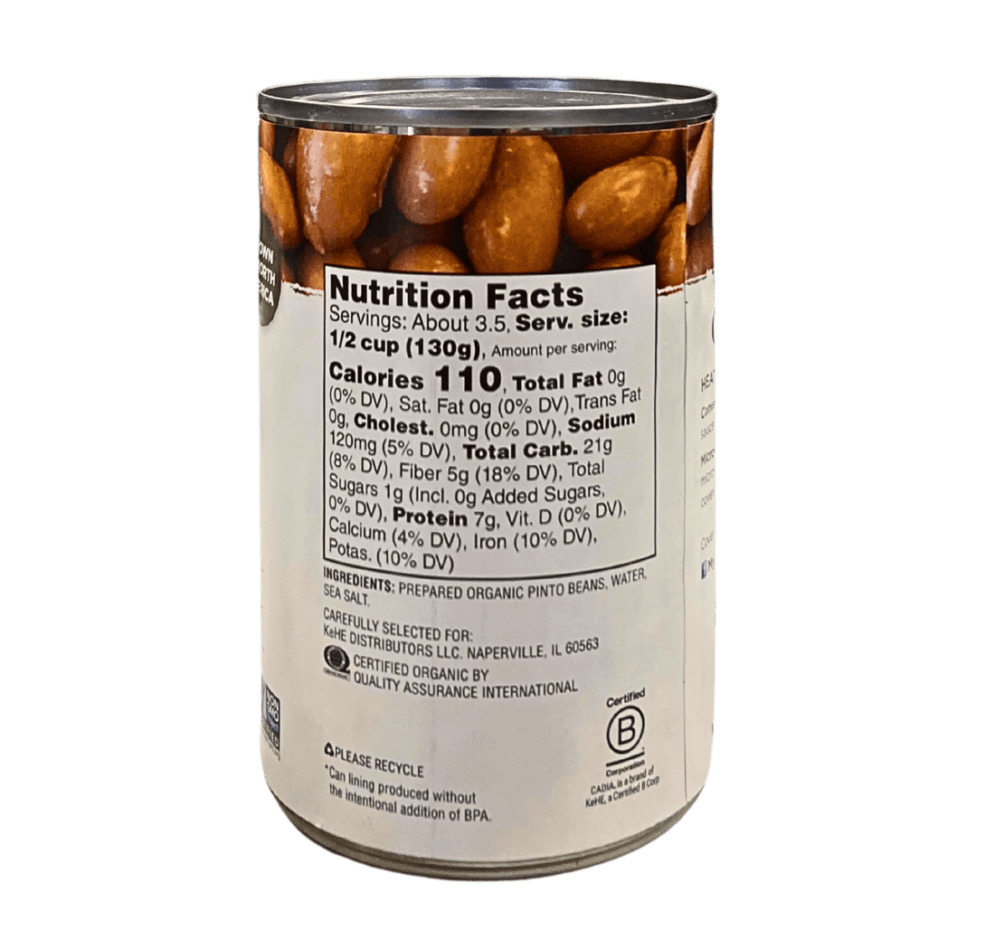 Pinto Beans, Organic, Cadia by Country Life Natural Foods