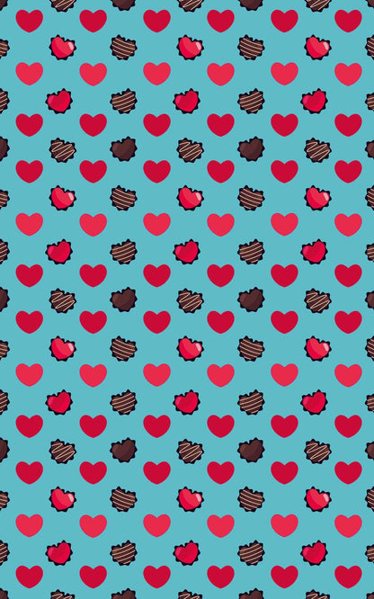 Hearts Choco Blue