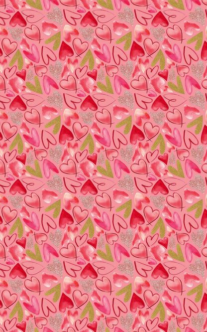 Mixed Hearts Pink
