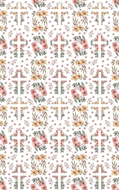 Easter Floral Cross - Earth Tone
