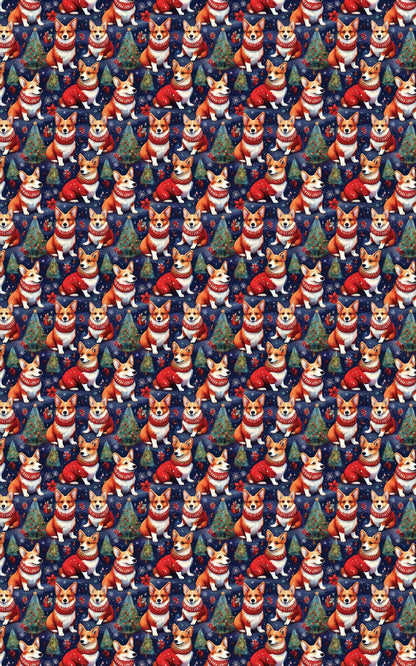 Corgi Under the Pines