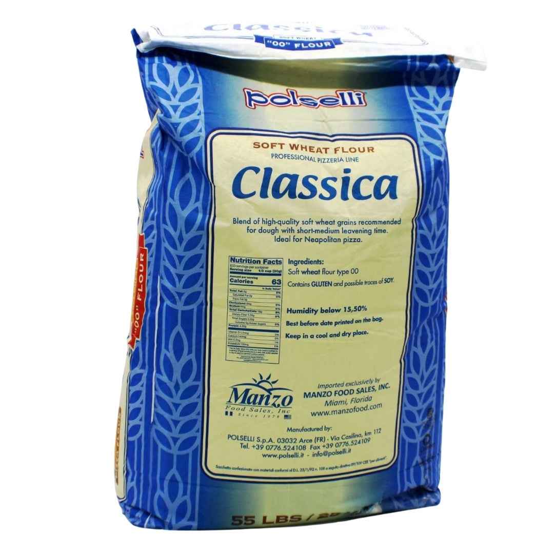 Polselli, Classica Tipo 00 Pizza Flour, Neapolitan, 55 lb  (25 kg)