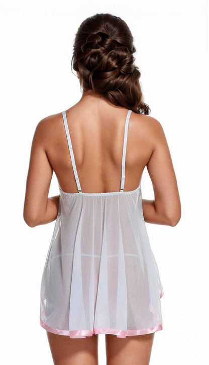 Flirty Mesh Lace Cup Babydoll
