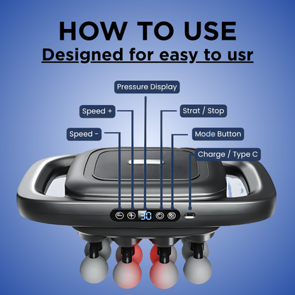 PowerRelief™ Deep Tissue Massage Gun – Percussion &amp; Heat Therapy Device