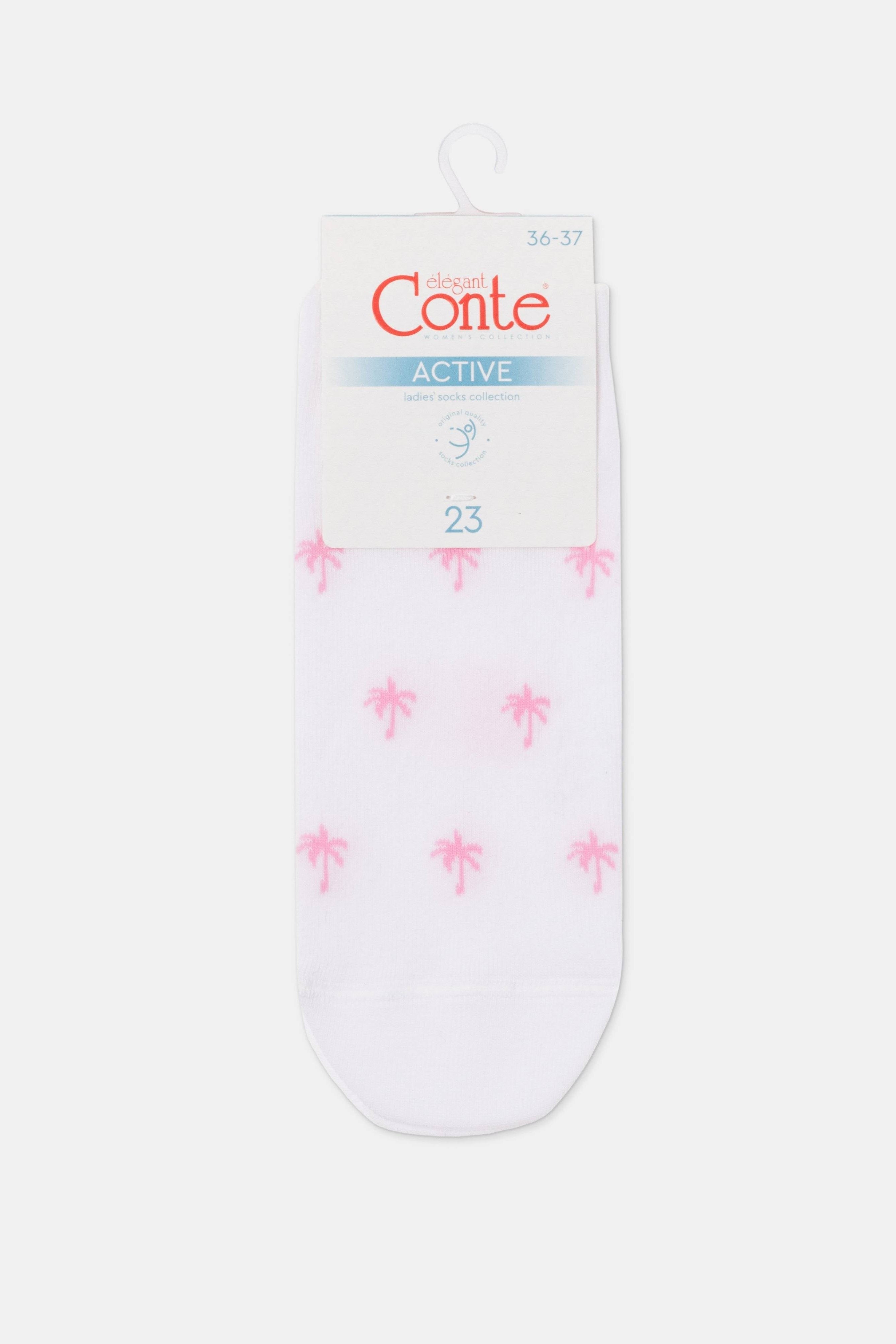 Cotton Ankle Socks Conte Active - 589 Palm Trees - DestGlow