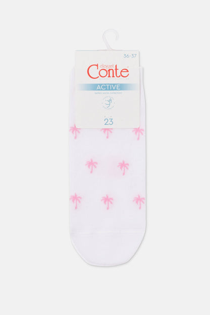 Cotton Ankle Socks Conte Active - 589 Palm Trees - DestGlow