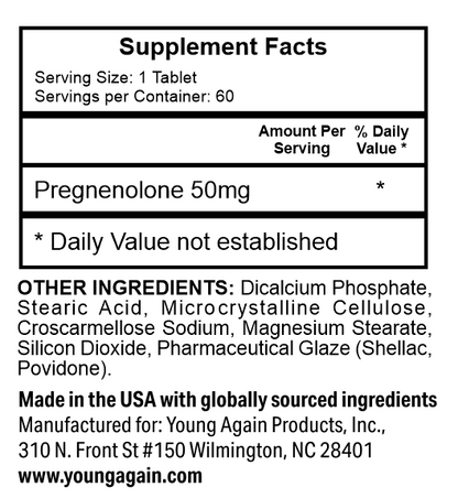 Pregnenolone - Memory And Cognitive Function Booster by Young Again
