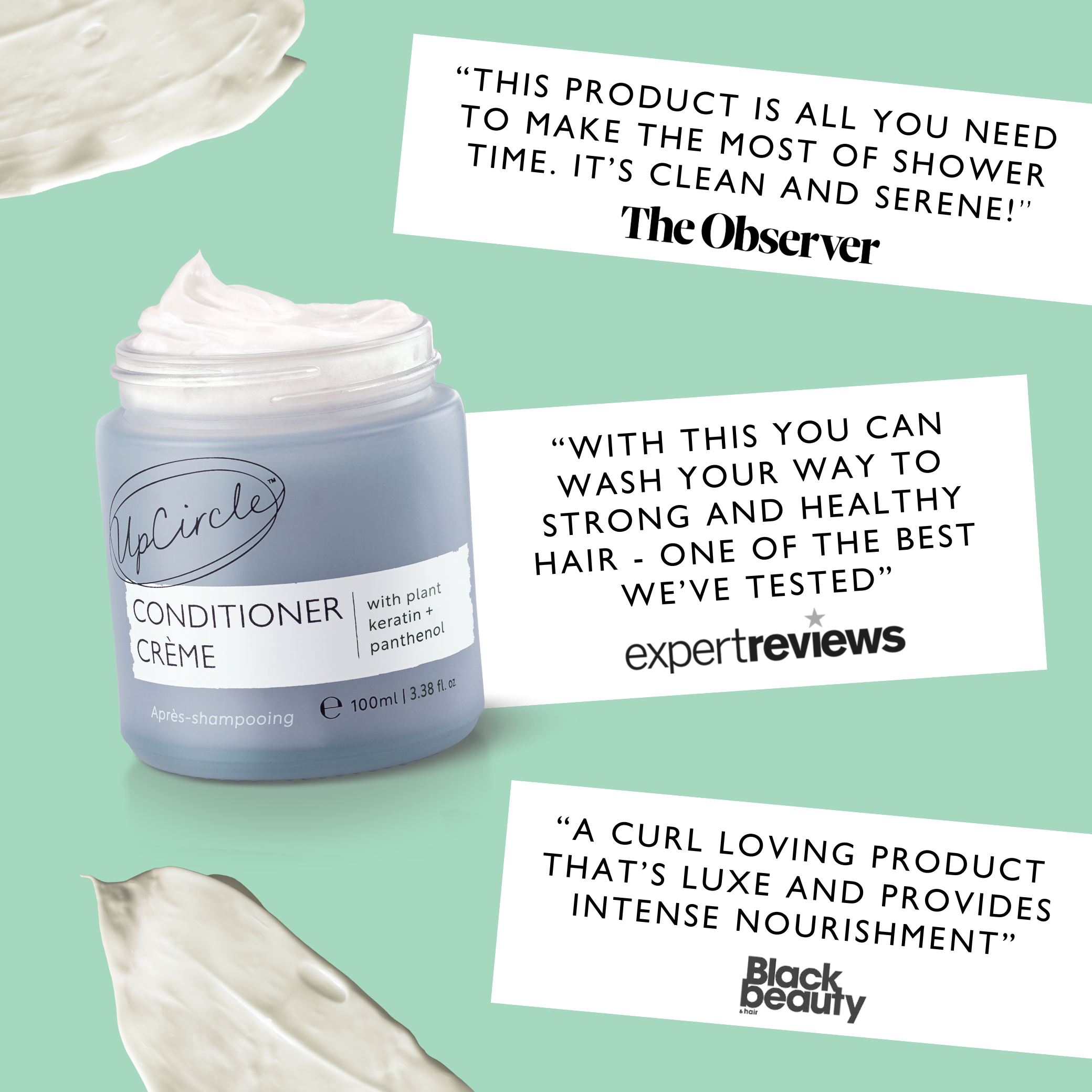 Conditioner Crème with Plant Keratin + Panthenol by UpCircle