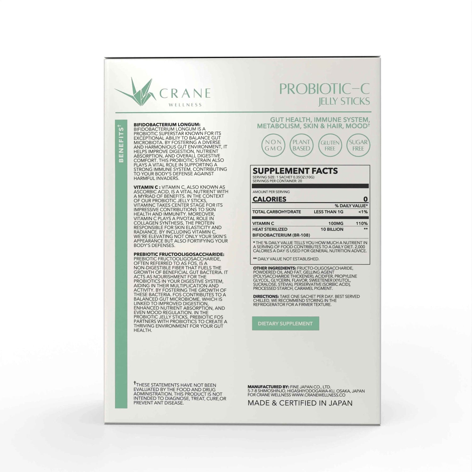 Probiotic-C Jelly Sticks by Crane Wellness