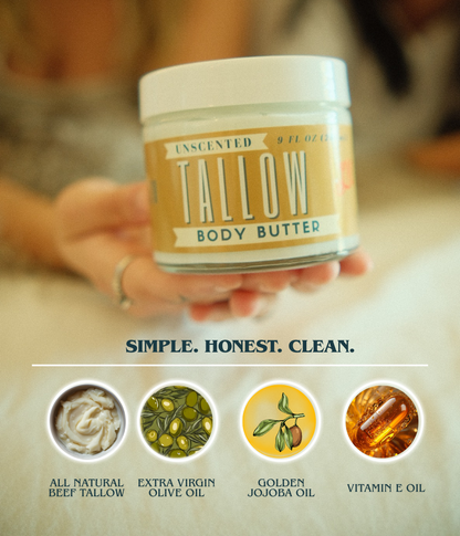 Original Tallow Body Butter – Unscented Grass-Fed Beef Tallow Moisturizer | Lady May by Lady May Tallow