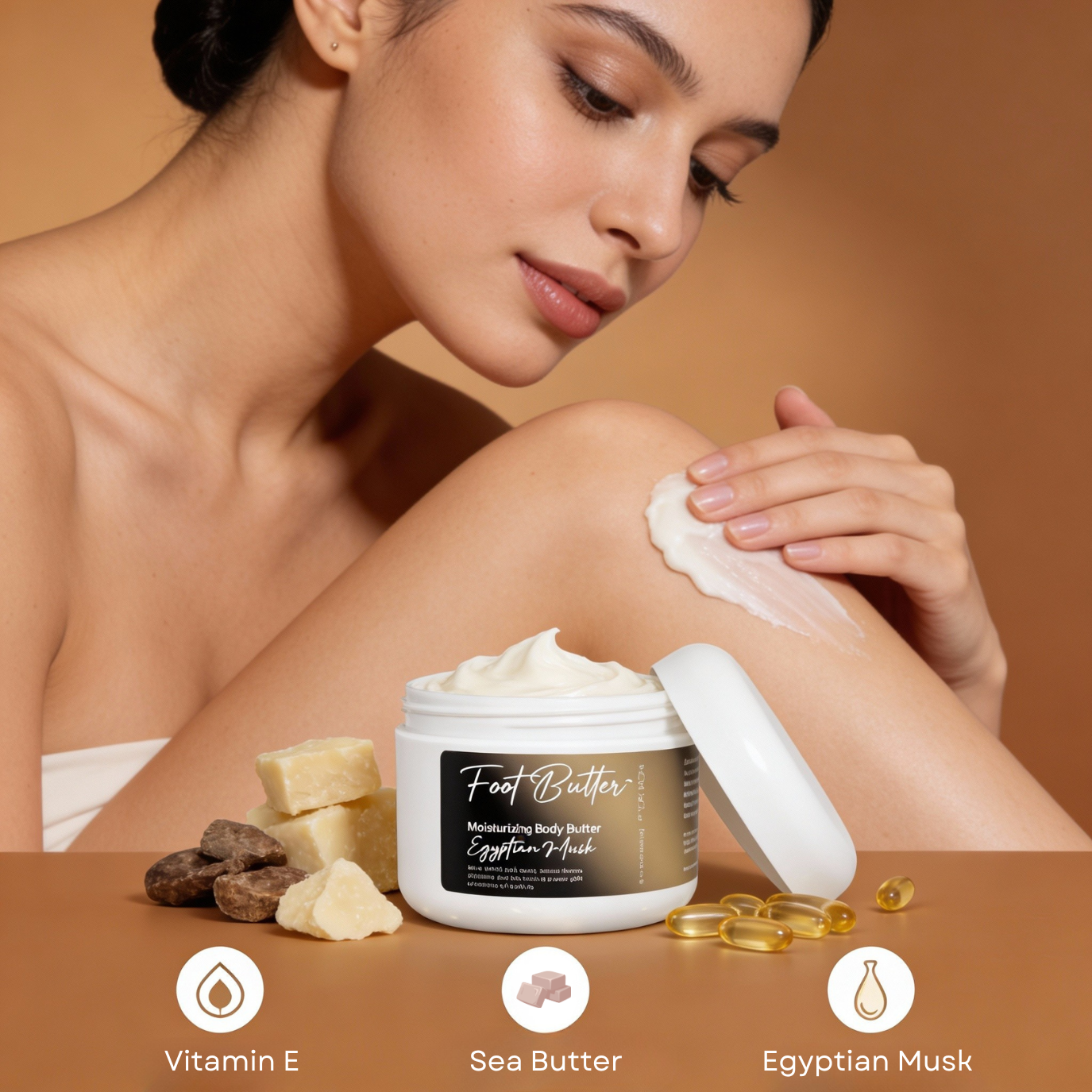Egyptian Musk Moisturizing Body Butter – Deep Hydration &amp; Long-Lasting Fragrance by Foot Butter by Dr Ron