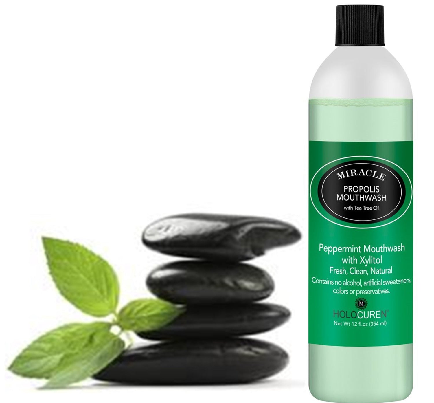 Miracle Propolis Mouth Wash with Natural Propolis &amp; Tea Tree Oil, No Fluoride 12 oz by HOLOCUREN - Official Website