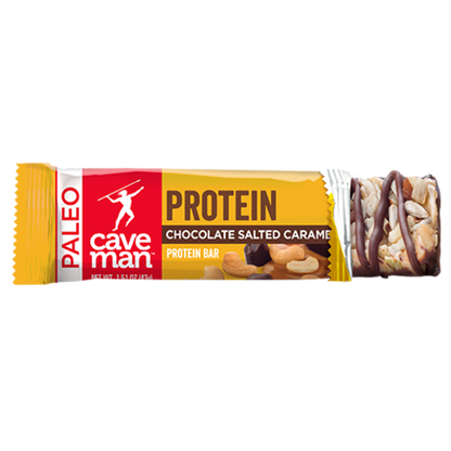 Chocolate Salted Caramel Protein Bars - Paleo & Gluten-Free, 12 Pack