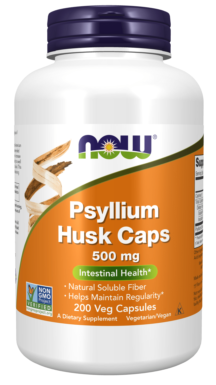 Psyllium Husk Caps 500mg by Country Life Natural Foods