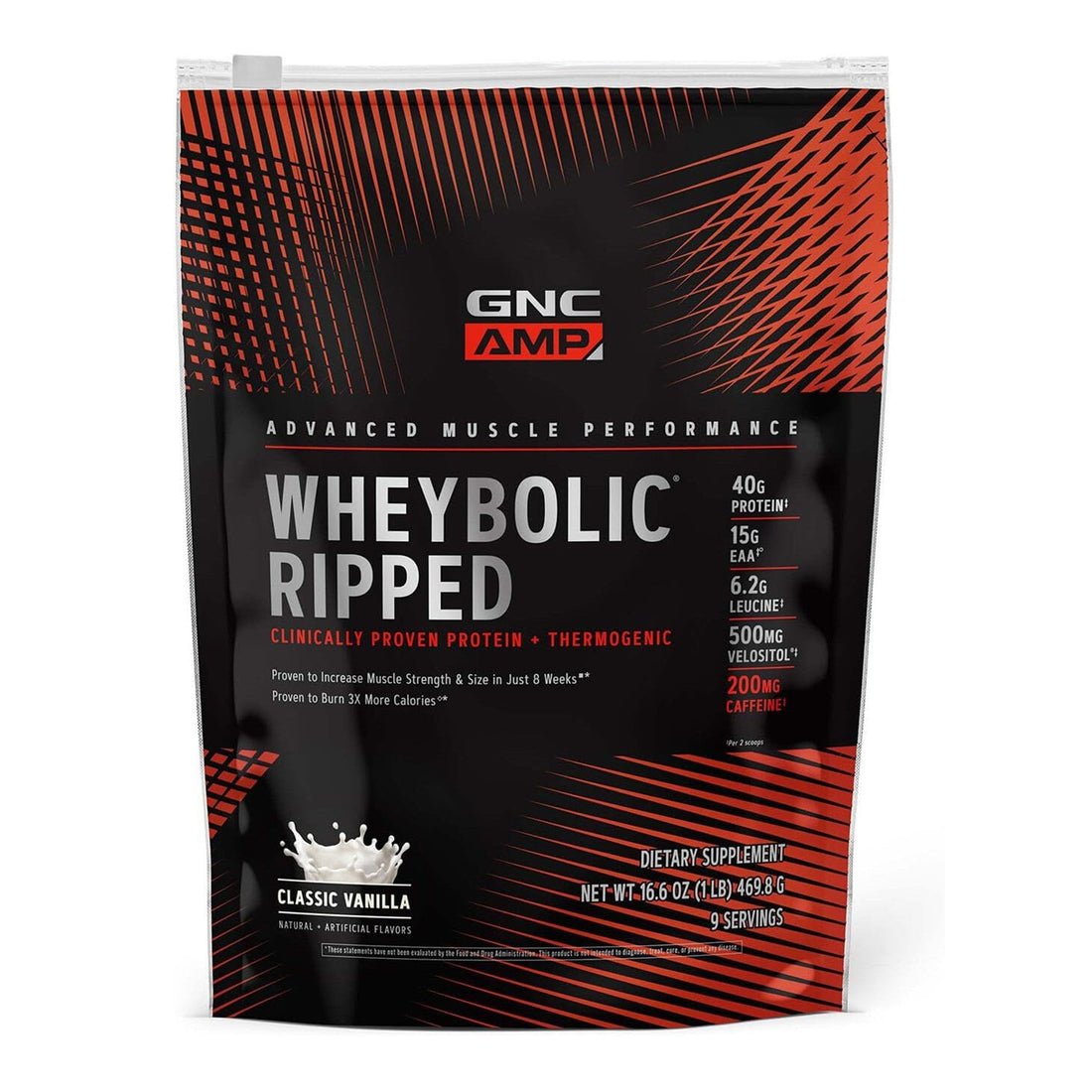GNC AMP Wheybolic Ripped Protein Powder – Classic Vanilla (9 Servings) by Top Vita Shop