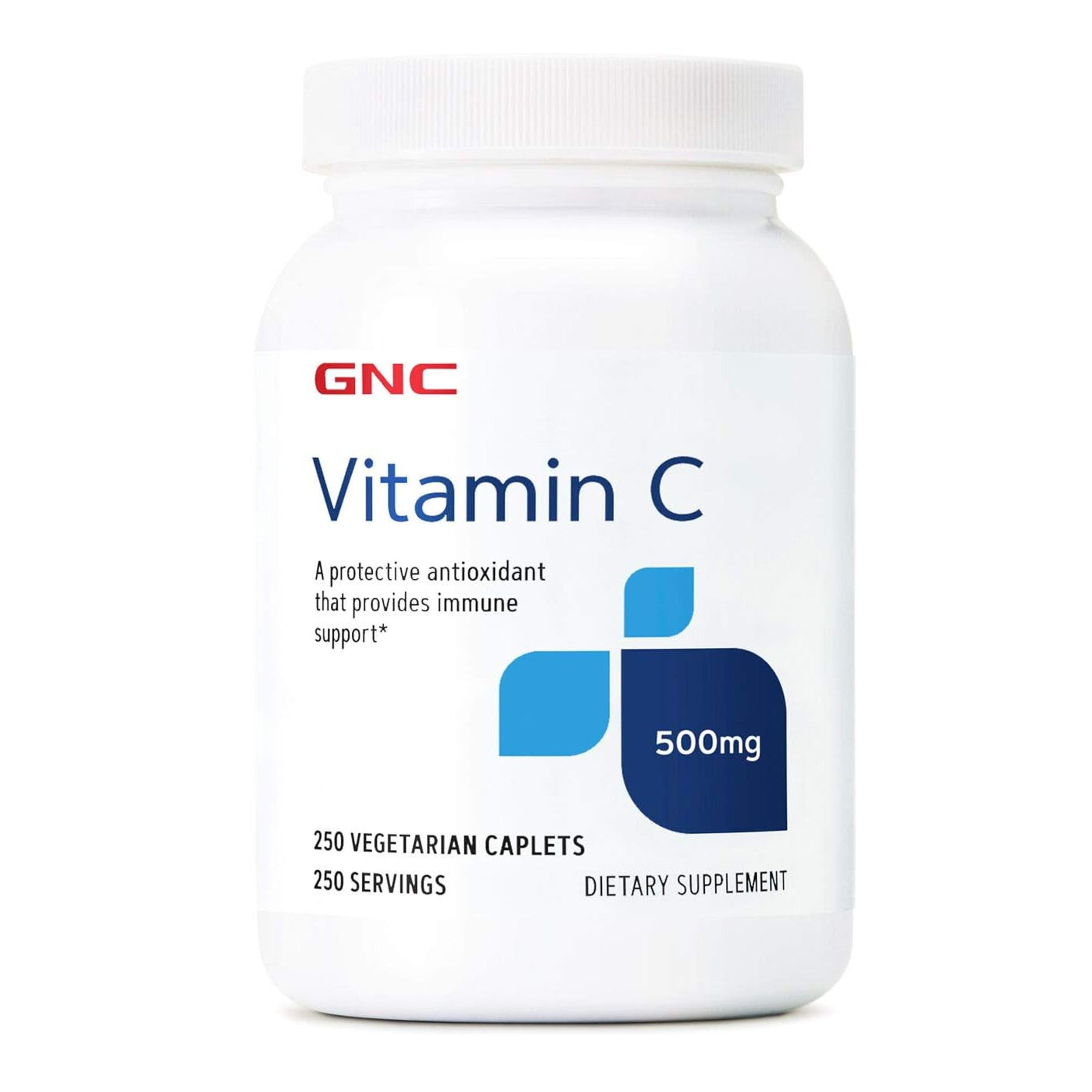 GNC Vitamin C 500mg, 250 Caplets by Top Vita Shop