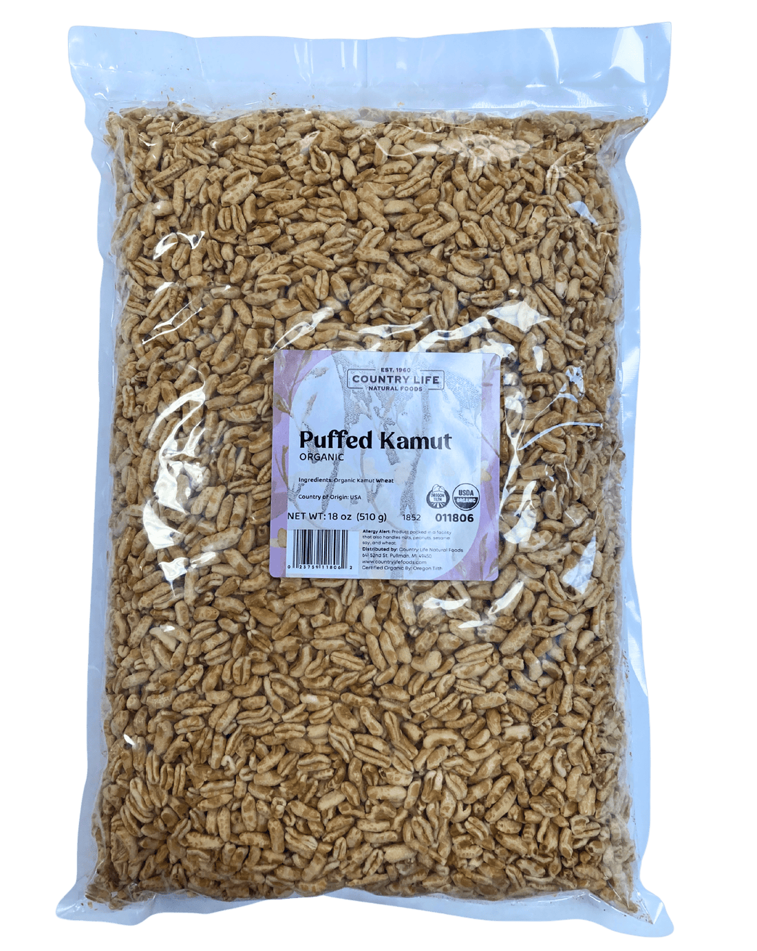 Puffed Khorasan, Organic by Country Life Natural Foods