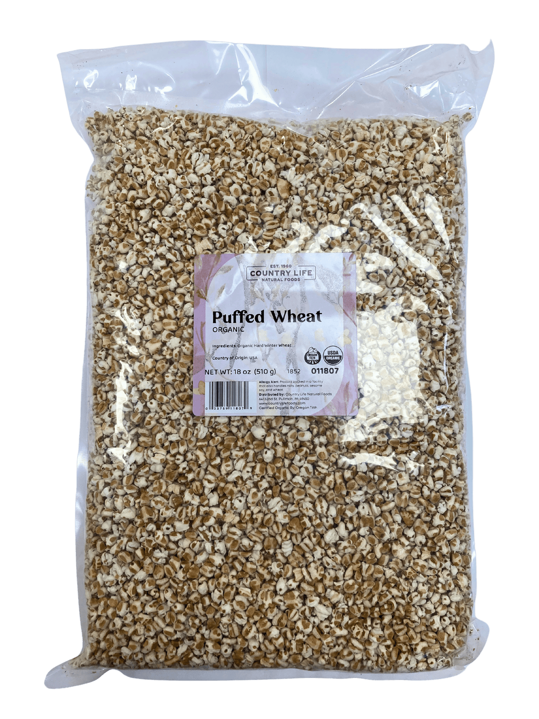 Puffed Wheat, Organic by Country Life Natural Foods