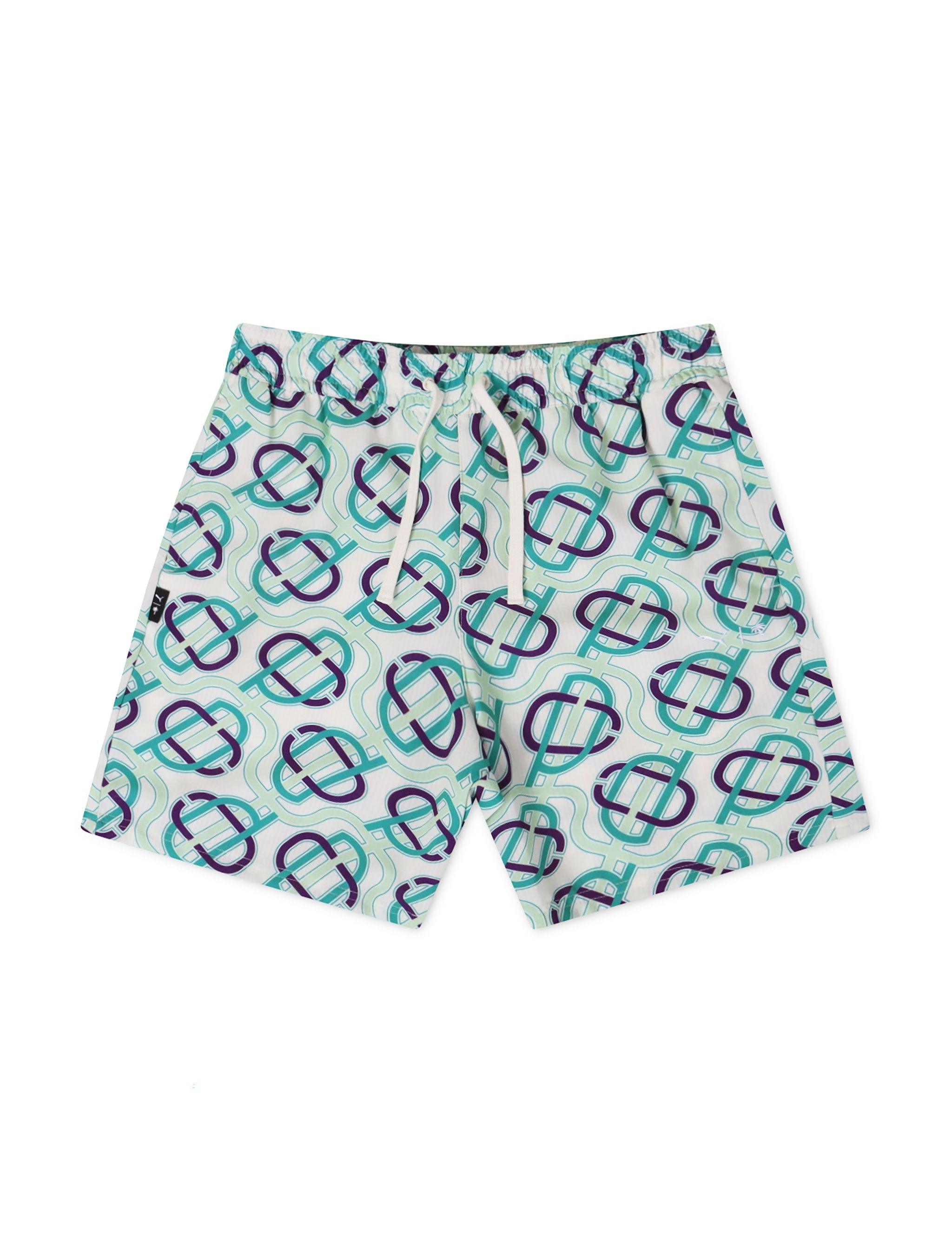 Puma X Palm Tree Crew Shorts - Warm White by Denim Exchange