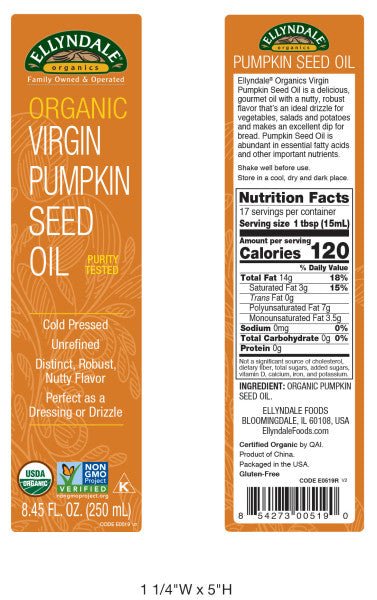 Pumpkin Seed Oil, Virgin, Organic by Country Life Natural Foods