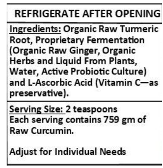 Fermented Probiotic Turmeric Puree&