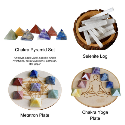 7 Chakra Crystals Pyramids  DestGlow