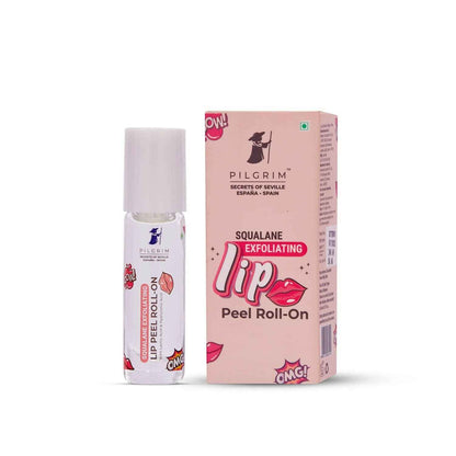 Pilgrim Spanish Lip Peel Roll-on with Lactic Acid &amp; Hyaluronic Acid For Soft &amp; Glossy Lips, Hydrating Dry &amp; Flaky Lips