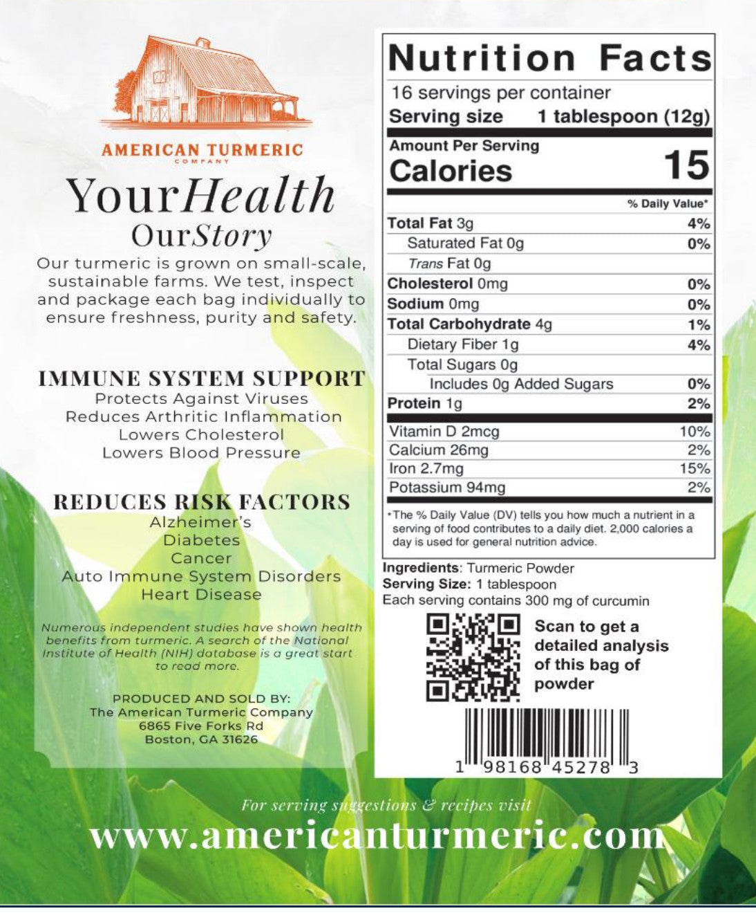Georgia Gold Turmeric Powder by America&