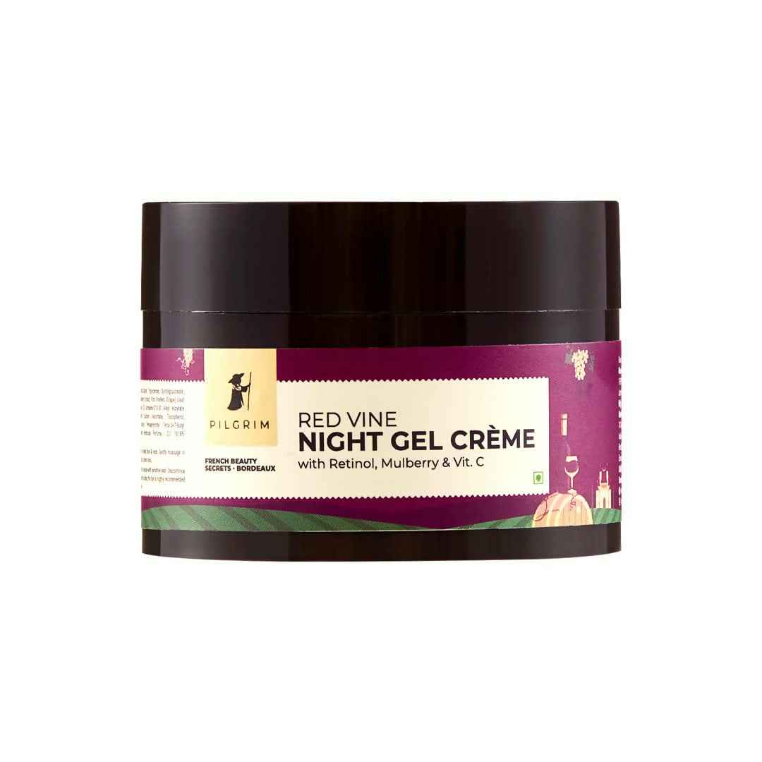 Pilgrim French Red Vine Anti Aging Night Cream with Retinol, Mulberry &amp; Vitamin C For Glowing Skin &amp; Skin Repair