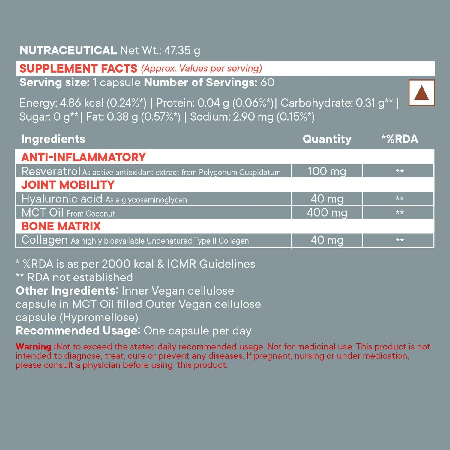 Wellbeing Nutrition Slow | Bone &amp; Joint Support Capsules