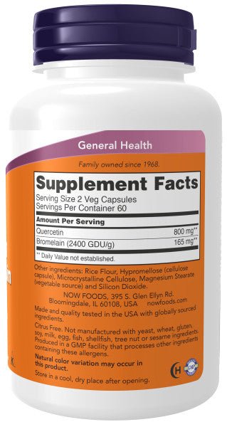 Quercetin With Bromelain by Country Life Natural Foods