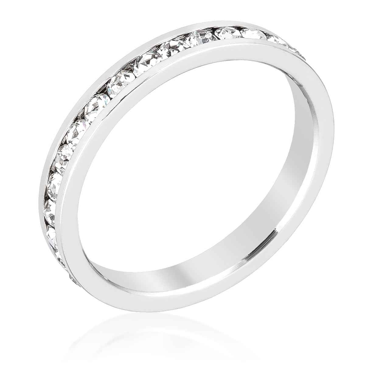 Snowflake 0.35ct CZ Simple Holiday Charm Band Ring