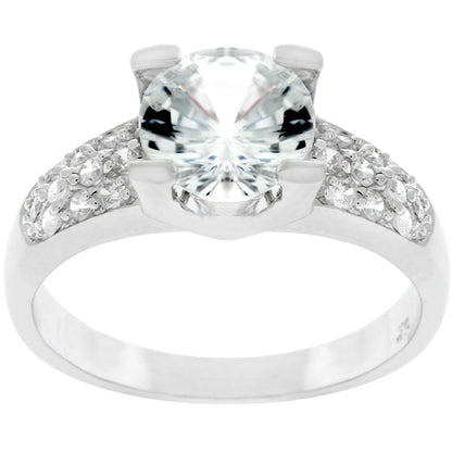 Avera Classic Engagement Ring Style 1 Sterling Silver Band